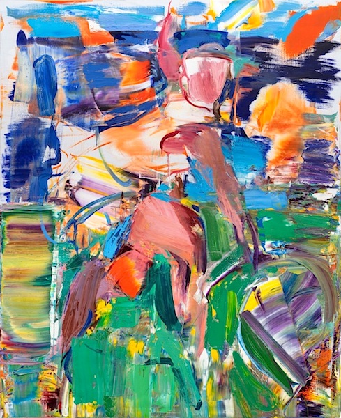 Sebastian Hosu: Player II: 2019, Öl auf Leinwand, 160 x 130 cm 

